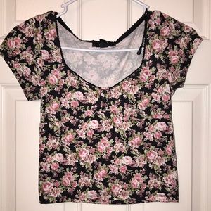 Forever21 floral crop top